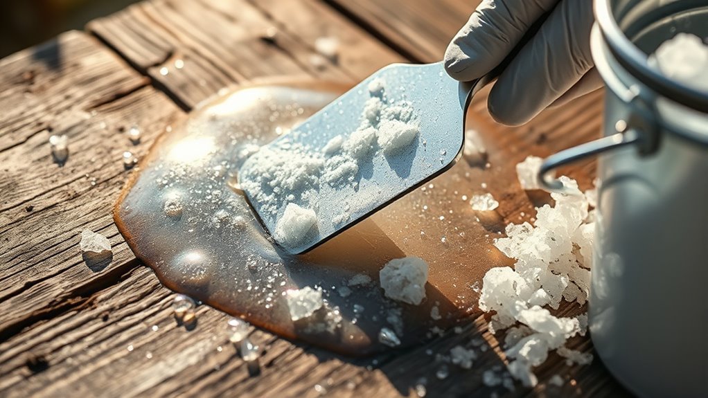 remove calcium chloride brine