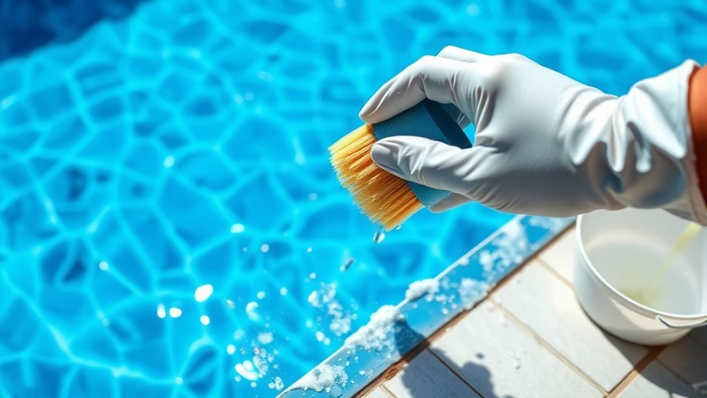 remove calcium from tiles