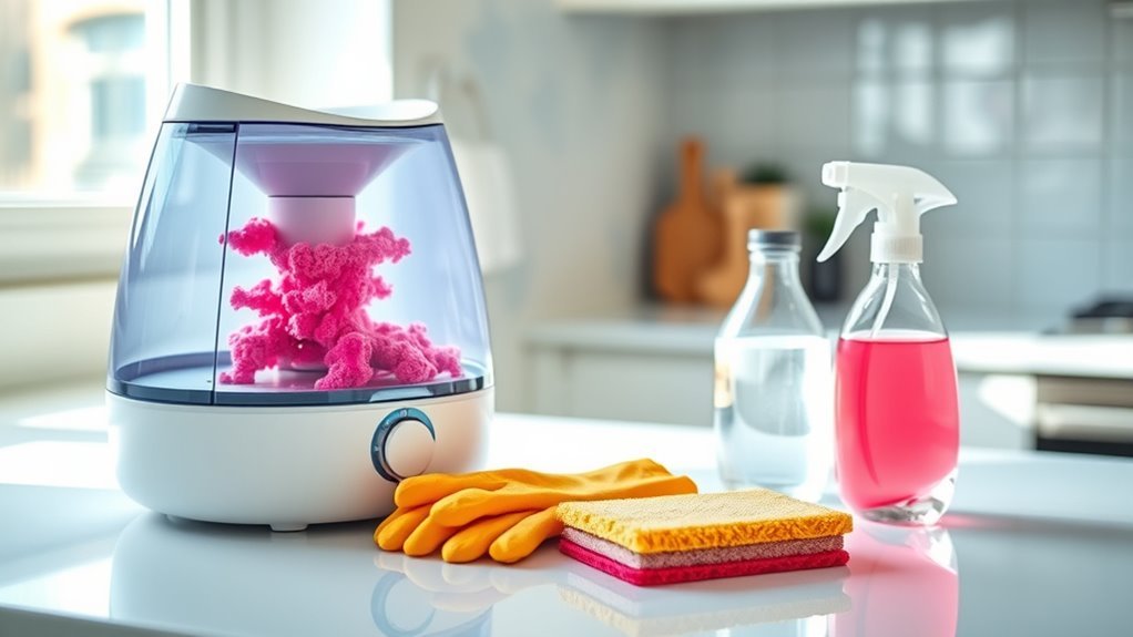remove pink mold safely