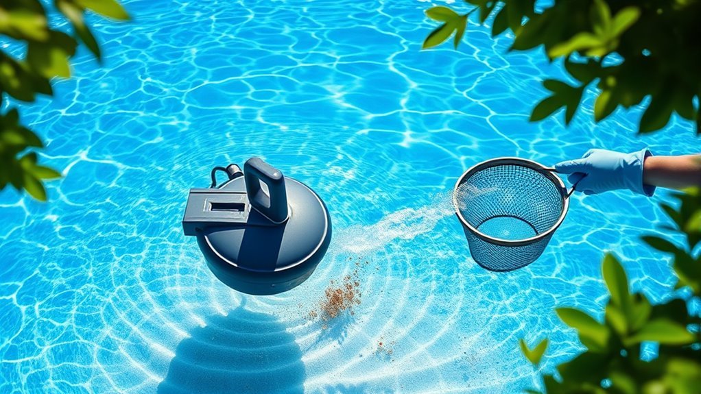 remove sand from pool