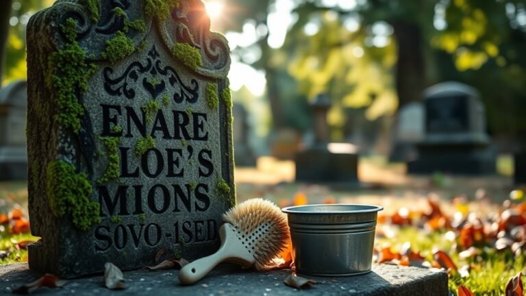 removing lichen from tombstones