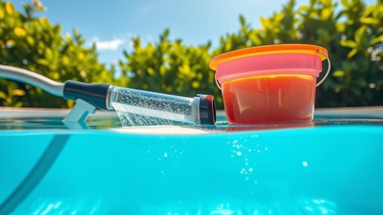 removing sand from pool
