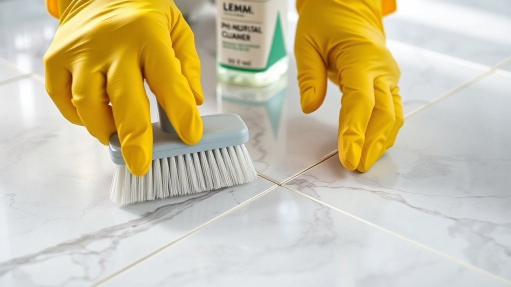 safe marble grout cleaning