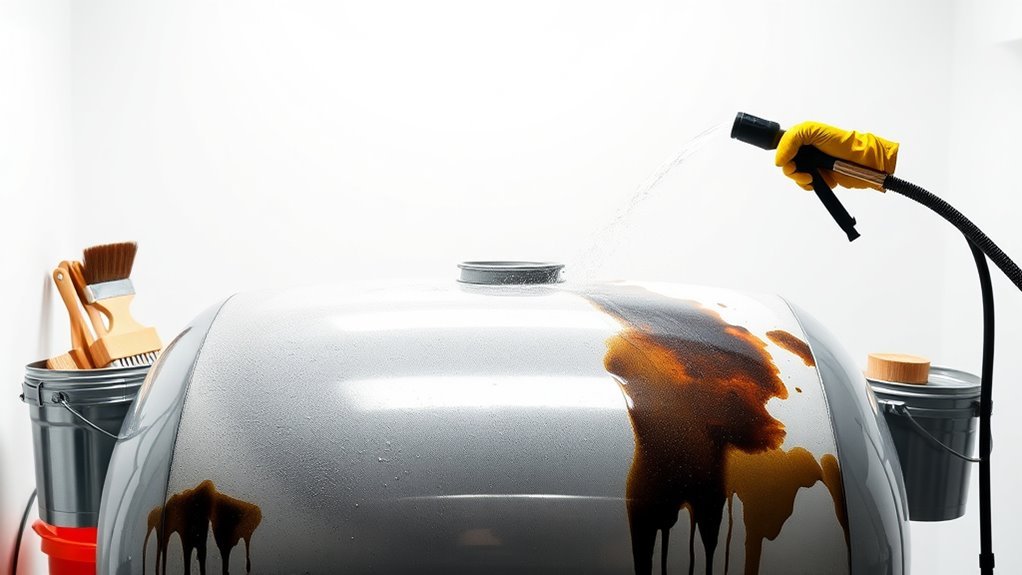 safe oil tank cleaning preparation
