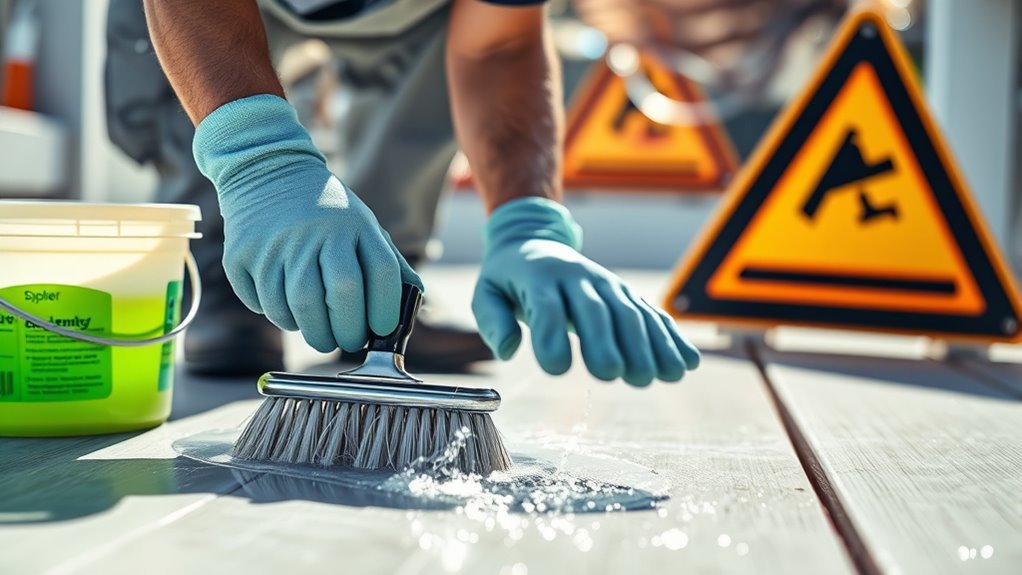 safety first while cleaning