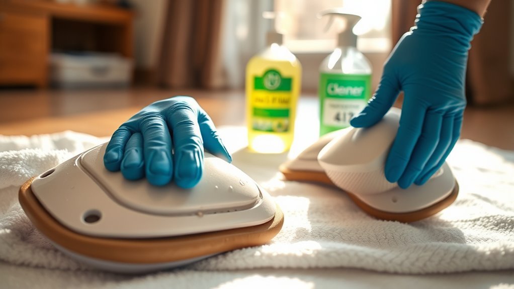 safety while cleaning gear
