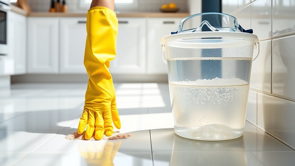 safety while cleaning vinyl
