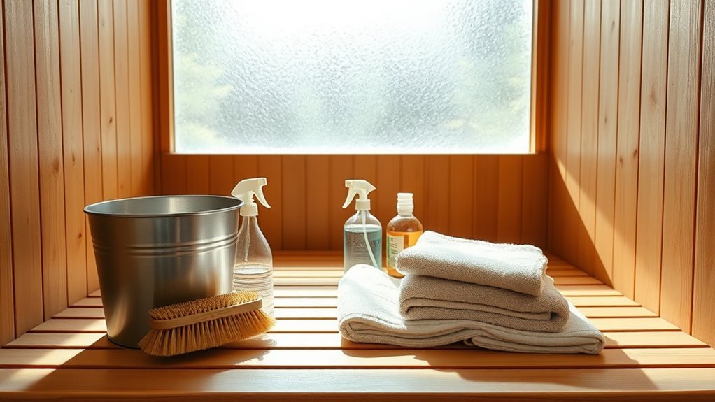 sauna cleaning preparation essentials