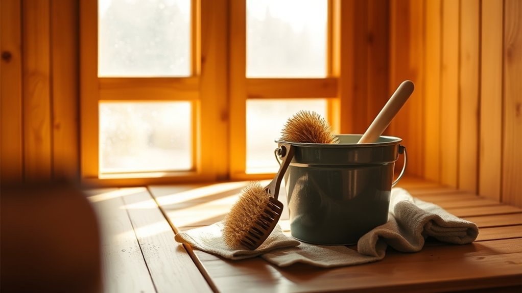 sauna cleaning preparation tips