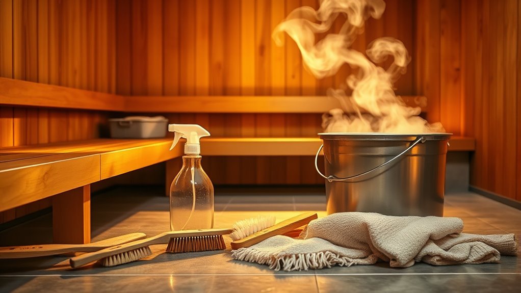 sauna cleaning supplies checklist