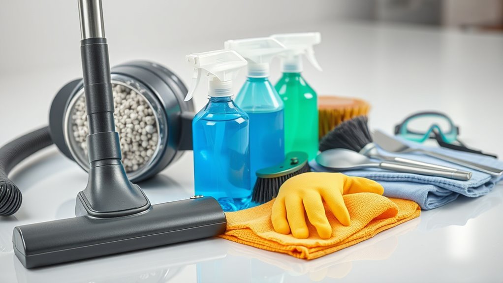 tear gas cleanup tools needed