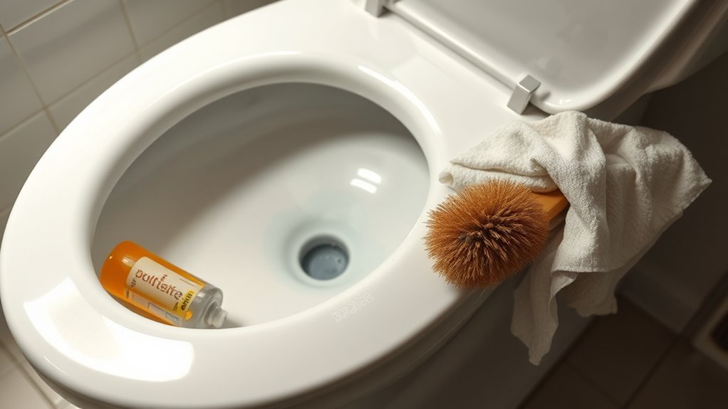 toilet cleaning preparation steps