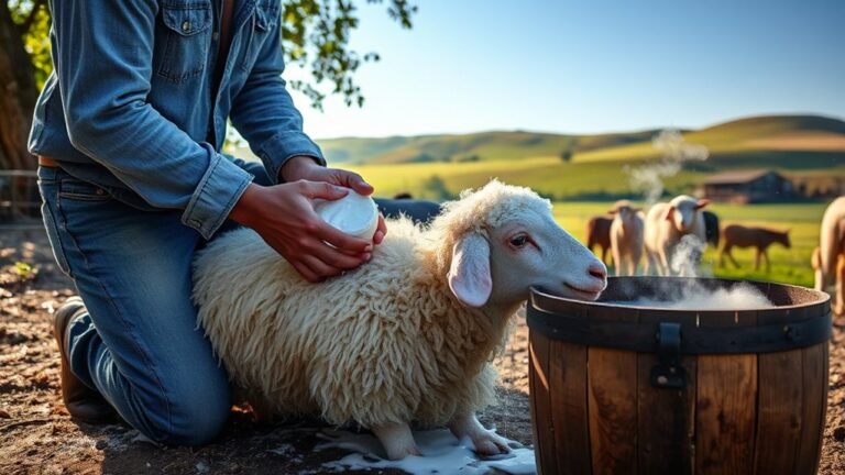 washing and grooming sheep