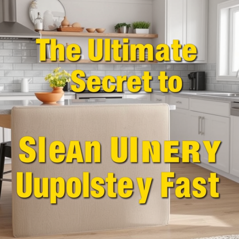 The Ultimate Secret to Clean Kitchen Upholstery Fast