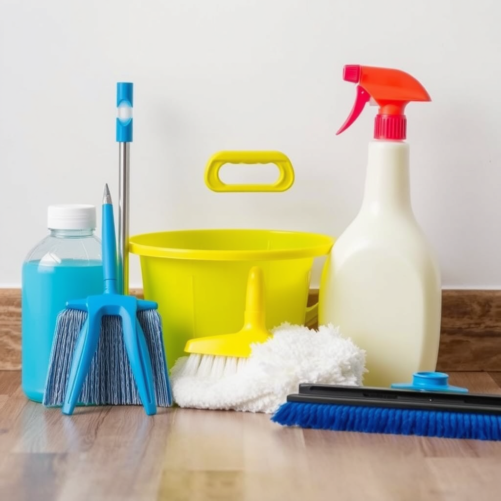 Gather Essential Cleaning Tools - How to clean dust floors