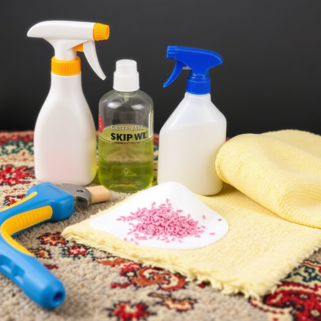 Essential Tools and Materials Essential Tools and Materials - Removing AC stains from rug