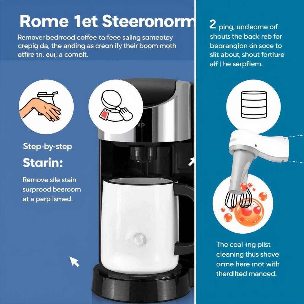 Step-by-Step Cleaning Process - Removing bedroom stains from coffee machine