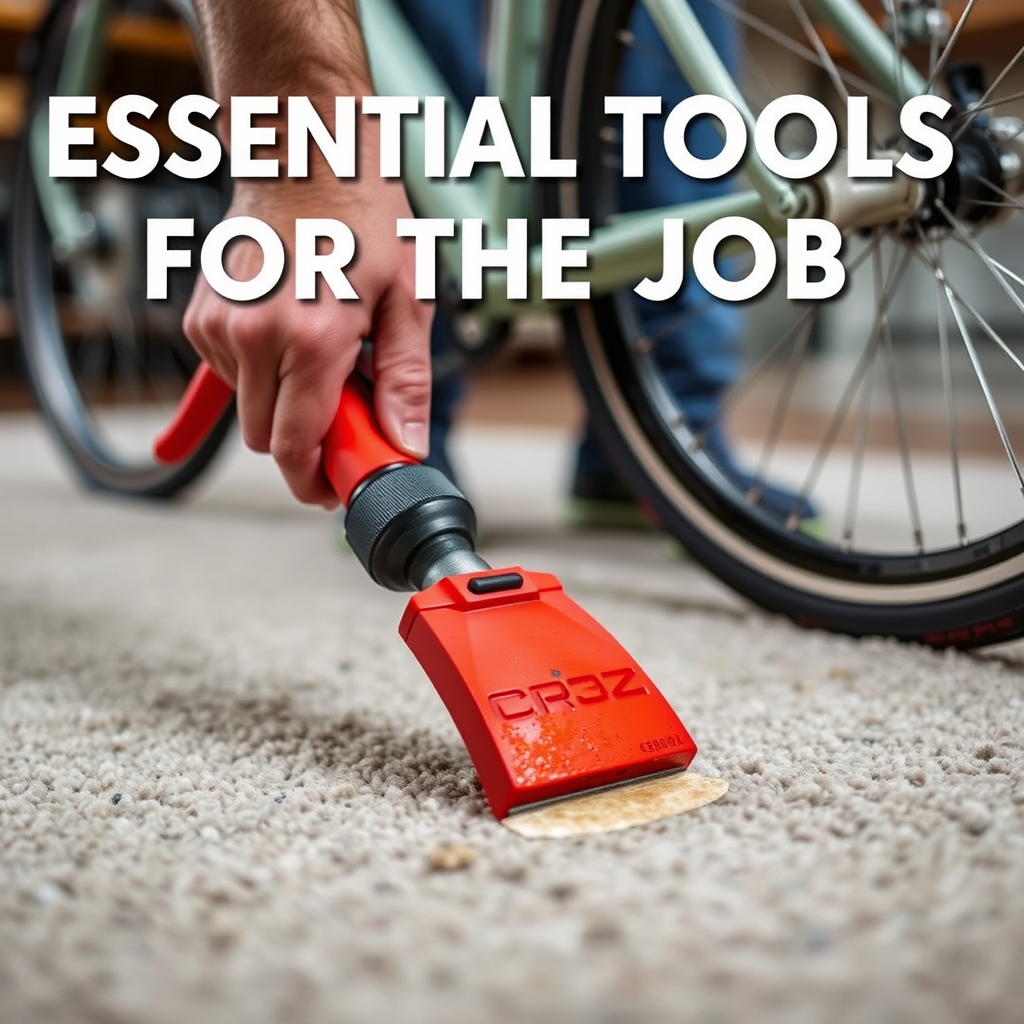 Essential Tools for the Job - Removing carpet stains from bike