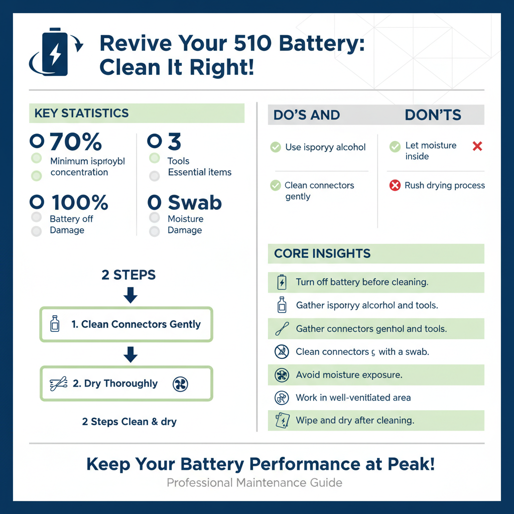 how to clean a 510 battery - Data Infographic and Statistics