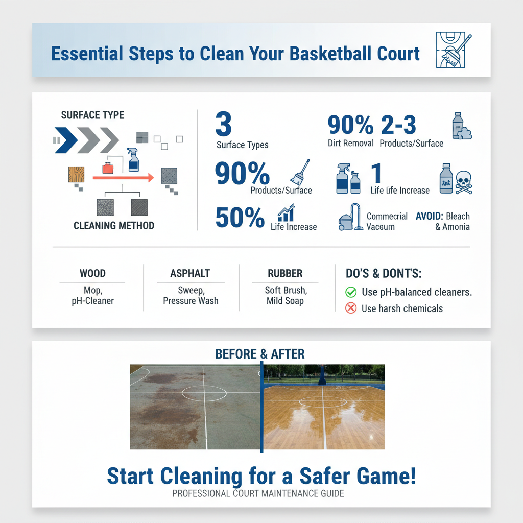 how to clean a basketball court - Data Infographic and Statistics