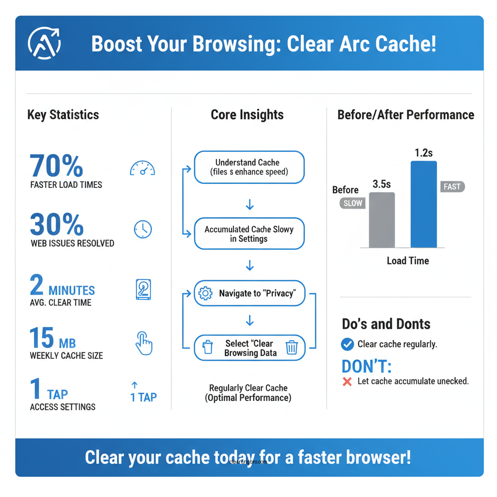 arc browser how to clear cache - Data Infographic and Statistics