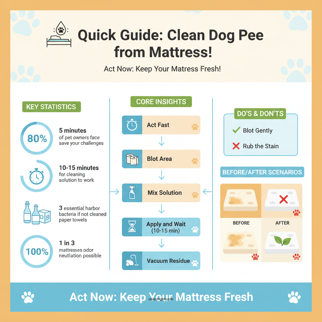 dog peed on mattress how to clean - Data Infographic and Statistics