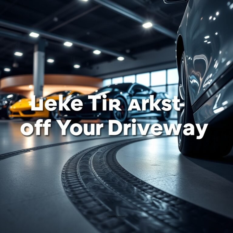 How to Clean Tire Marks off Your Driveway