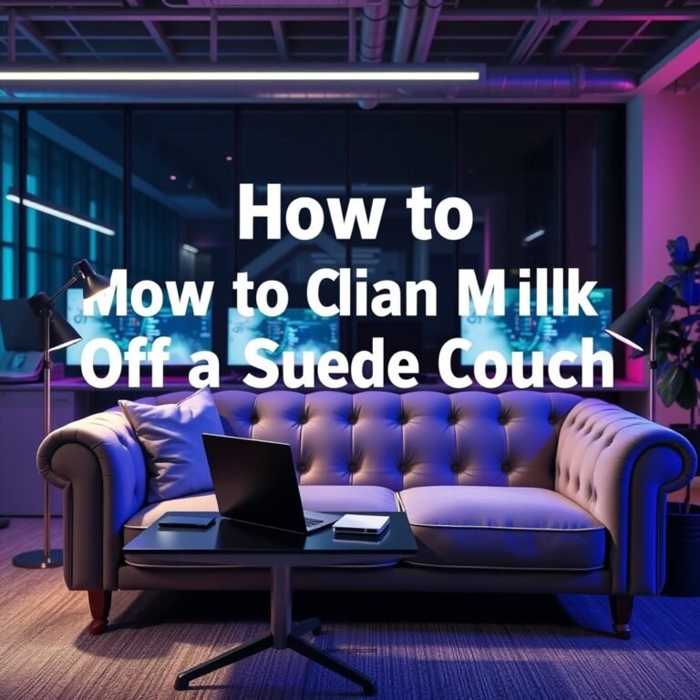 How to Clean Milk Off a Suede Couch: Effective Techniques