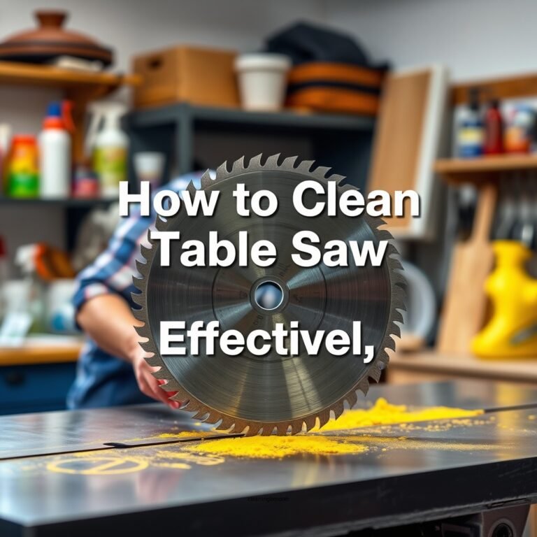 How to Clean Table Saw Blades Effectively
