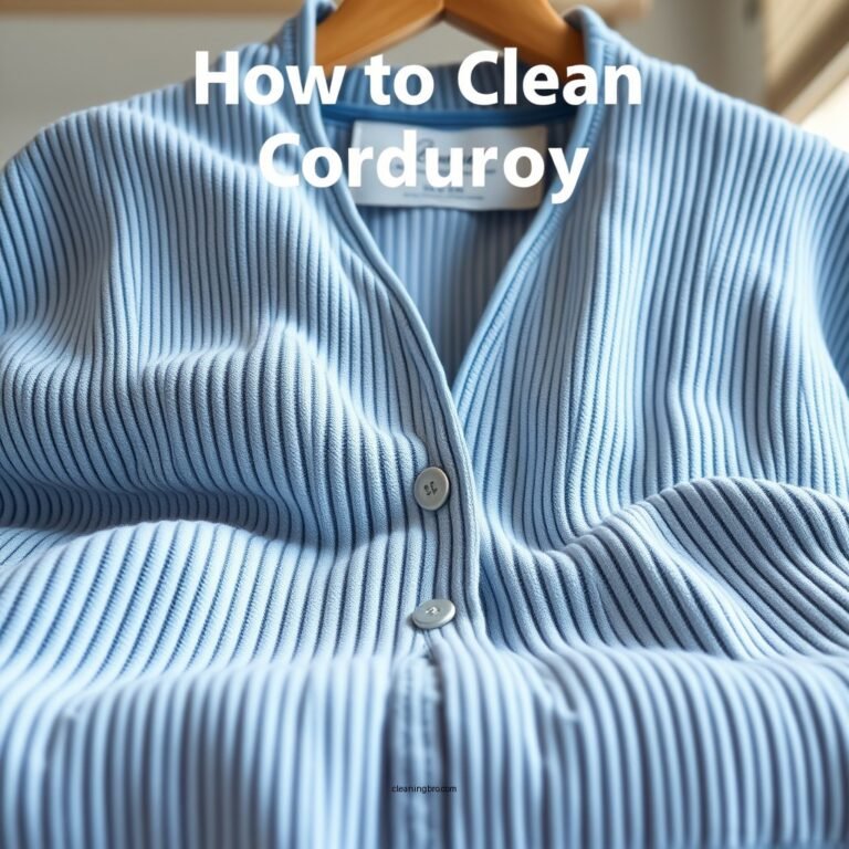 How to Clean Corduroy: A Step-by-Step Guide