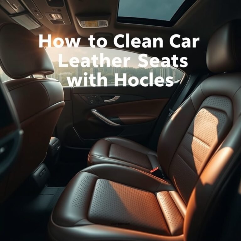 How to Clean Car Leather Seats with Holes