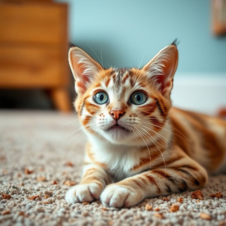 How to Clean Dried Cat Vomit from Carpet Effectively