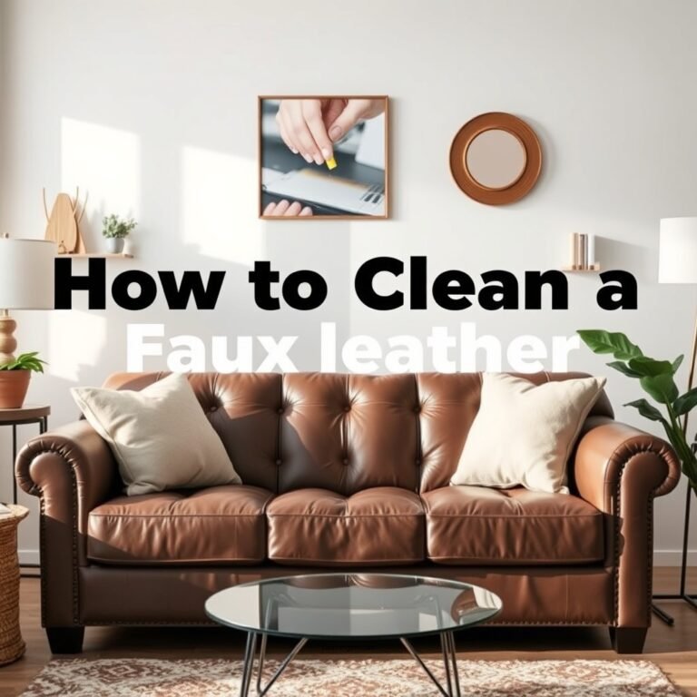 How to Clean a Faux Leather Sofa: Step-by-Step Guide