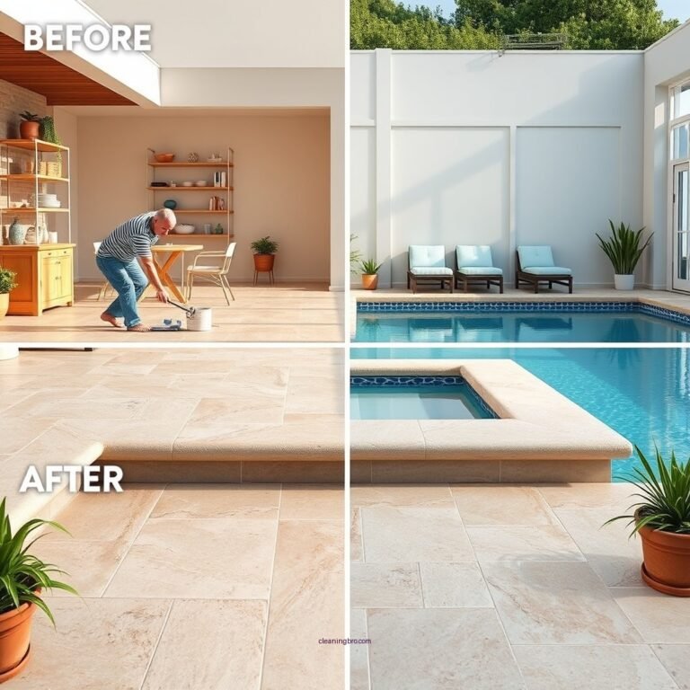 How to Clean a Travertine Pool Deck: Step-by-Step Guide