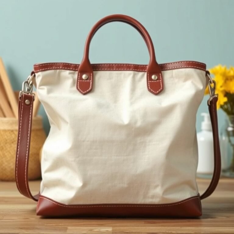 How to Clean a Canvas Bag with Leather Trim