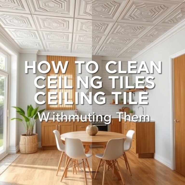 How to Clean Ceiling Tiles Without Removing Them