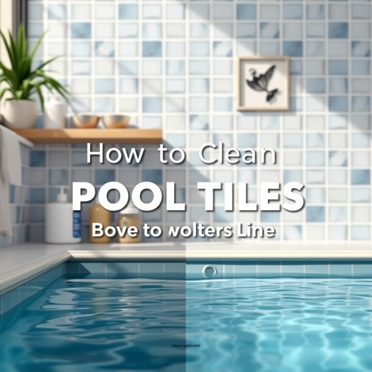 How to Clean Pool Tiles Above the Water Line