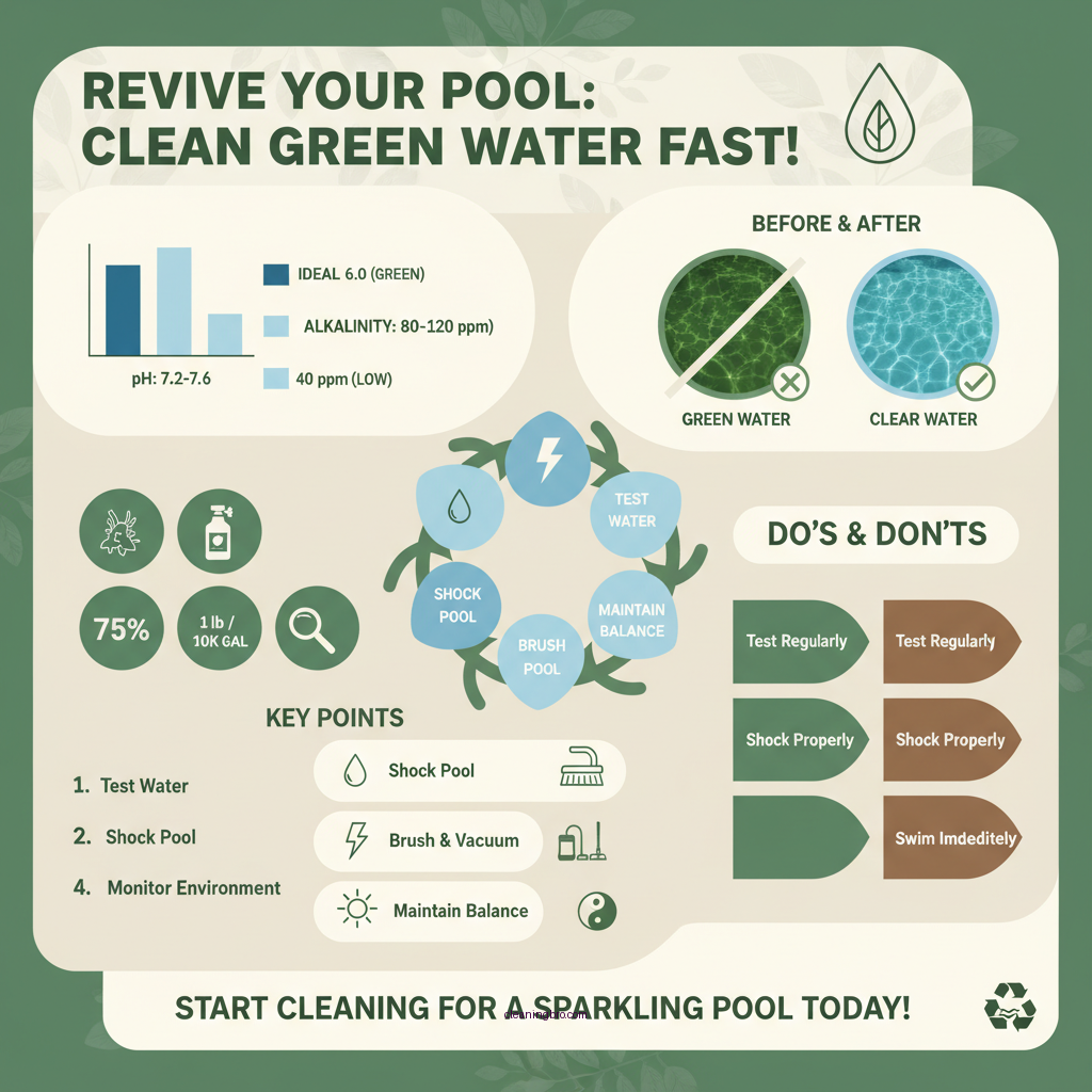 green water in swimming pool how to clean - Data Infographic and Statistics