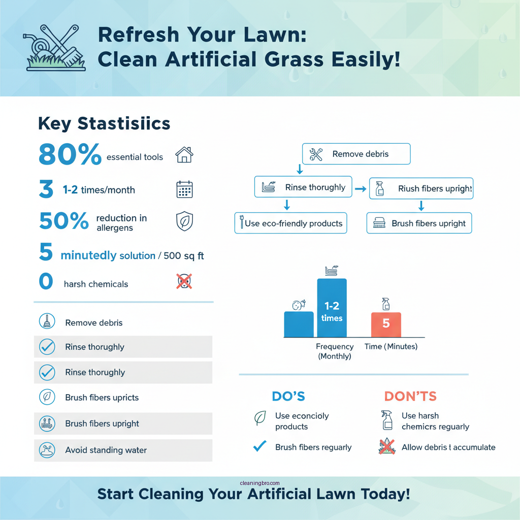 how clean artificial grass - Data Infographic and Statistics