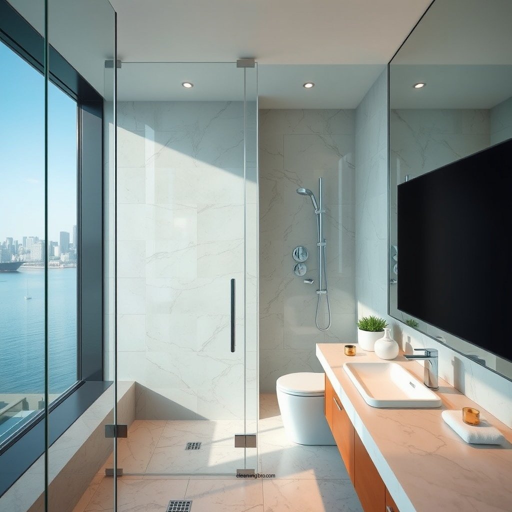 Regular Cleaning Routines - how do hotels keep glass shower doors clean