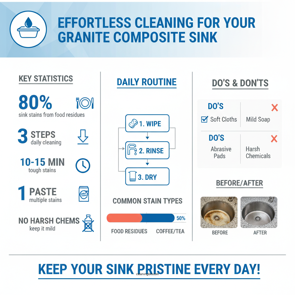 how do i clean a granite composite sink - Data Infographic and Statistics