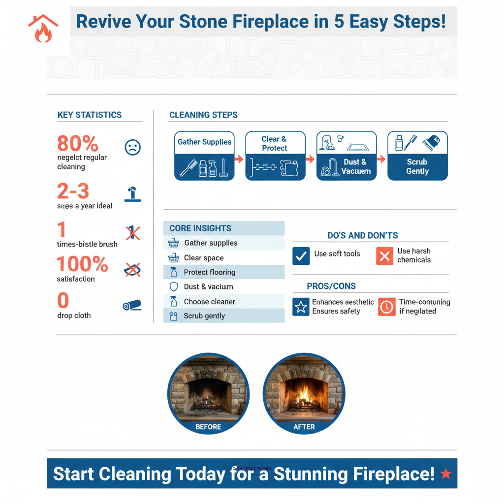 how do i clean a stone fireplace - Data Infographic and Statistics