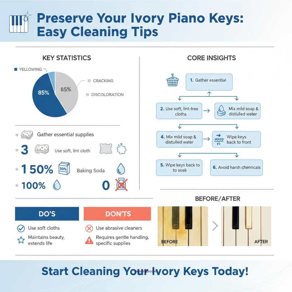 how do i clean ivory piano keys - Data Infographic and Statistics