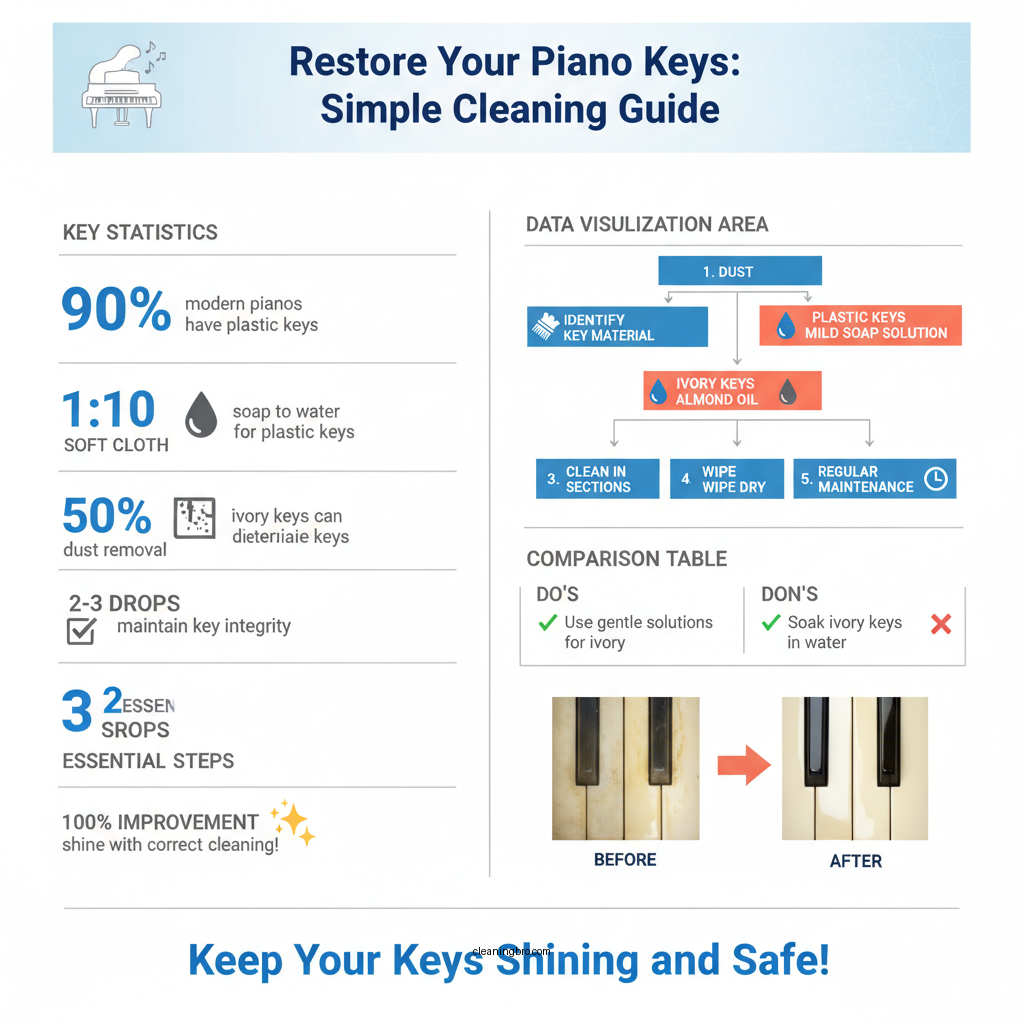 how do i clean piano keys - Data Infographic and Statistics