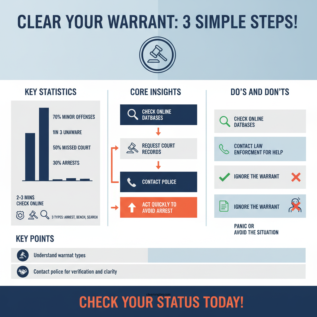 how do i clear a warrant - Data Infographic and Statistics