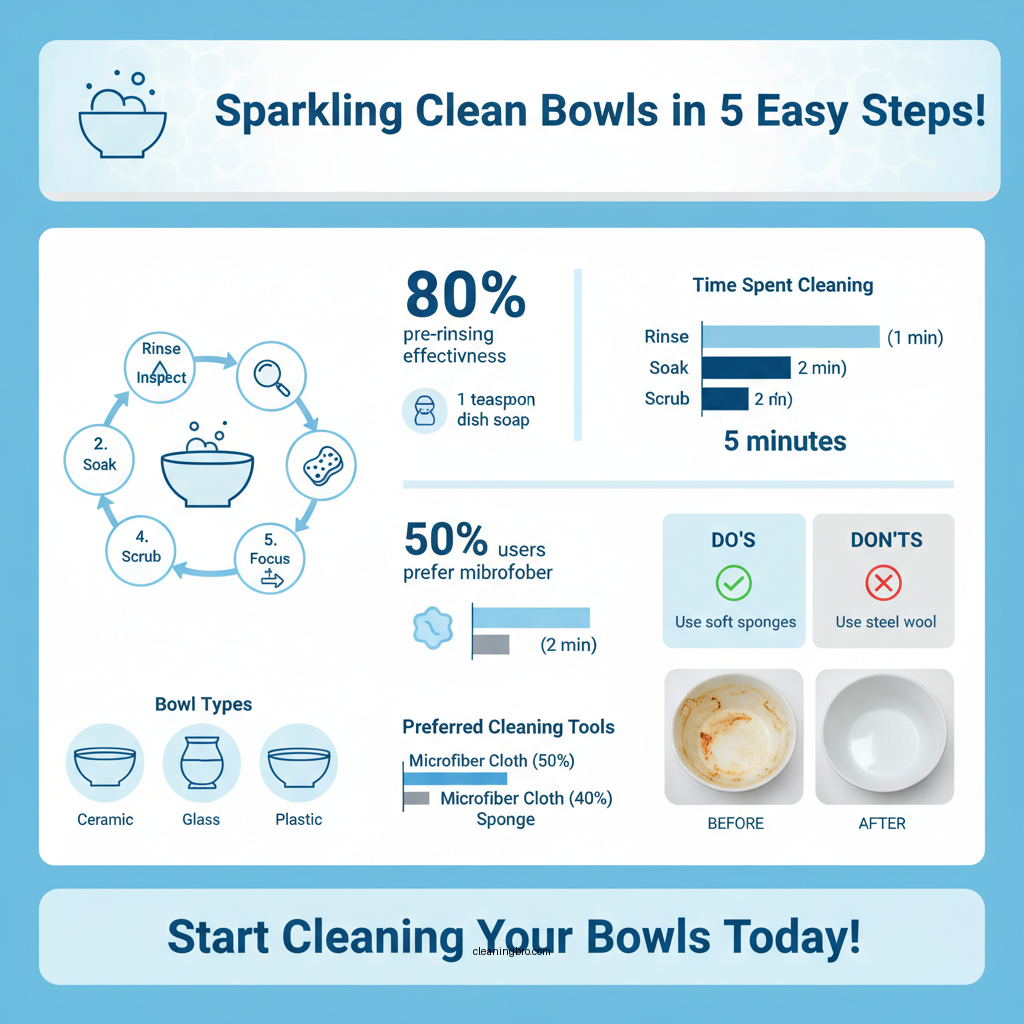how do you clean a bowl - Data Infographic and Statistics