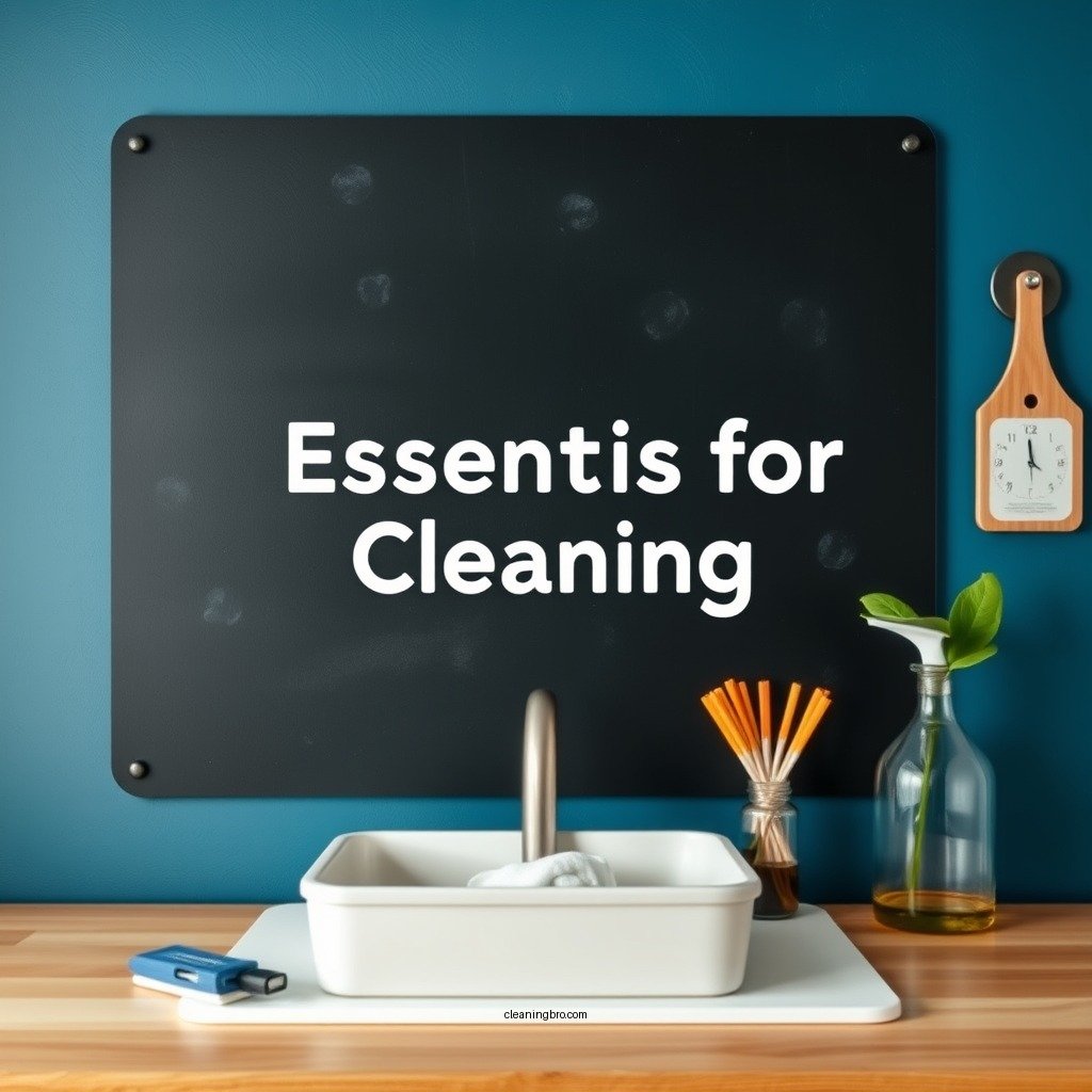 Essential Supplies for Cleaning - how do you clean a chalkboard wall