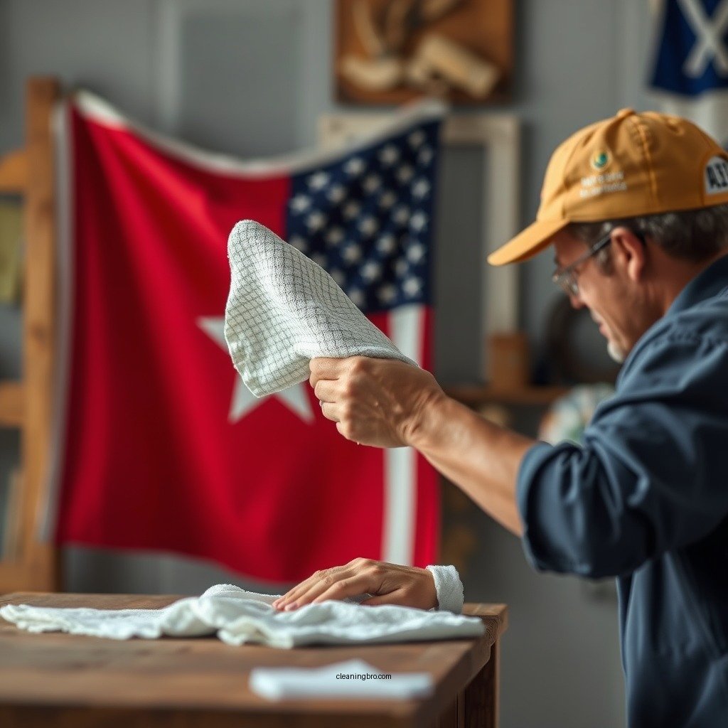 Preparing for Cleaning - how do you clean a flag