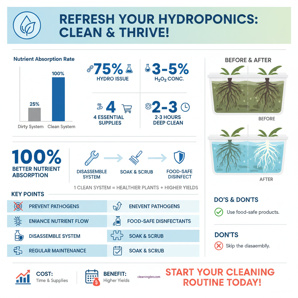 how do you clean a hydroponic system - Data Infographic and Statistics