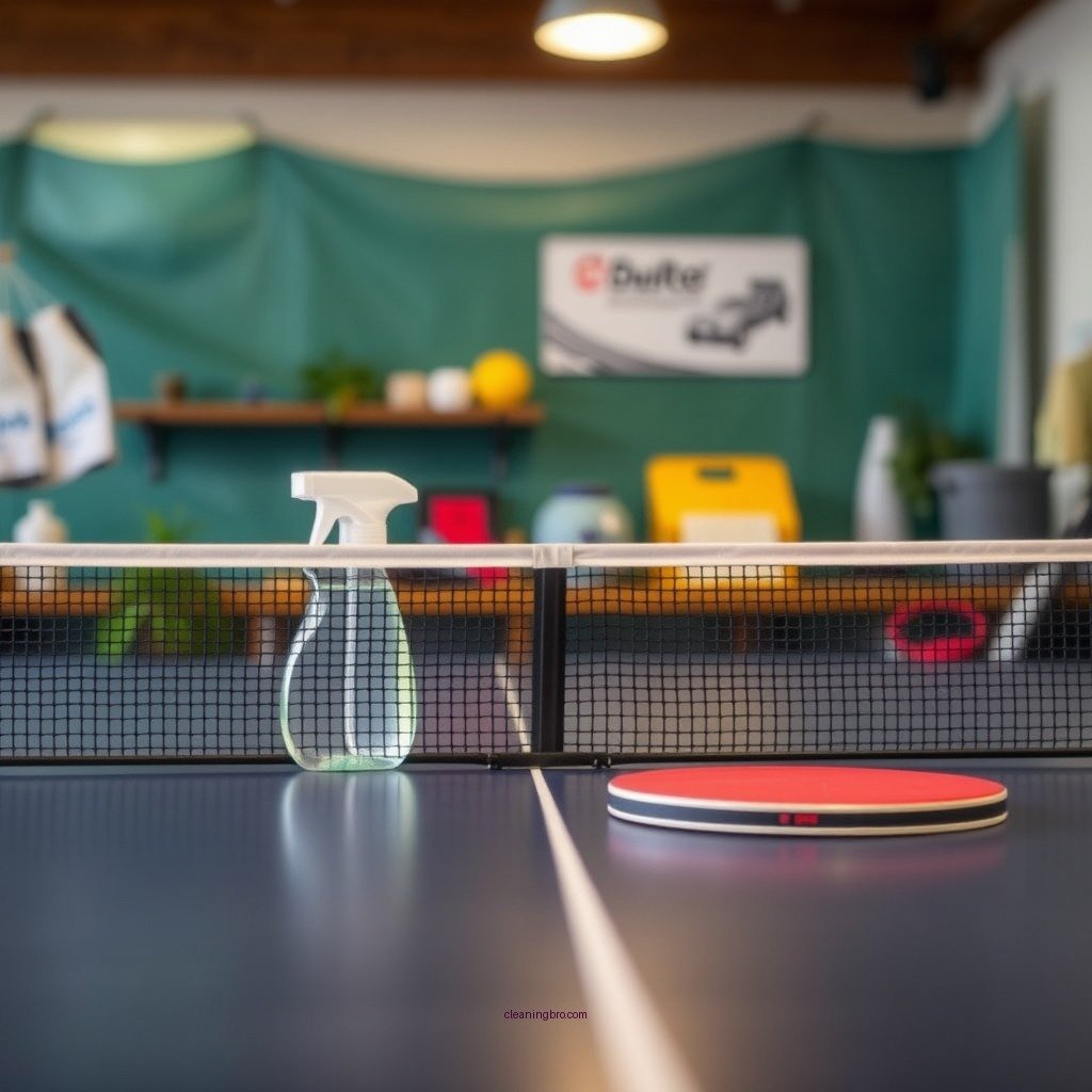 Gathering Cleaning Supplies - how do you clean a ping pong table